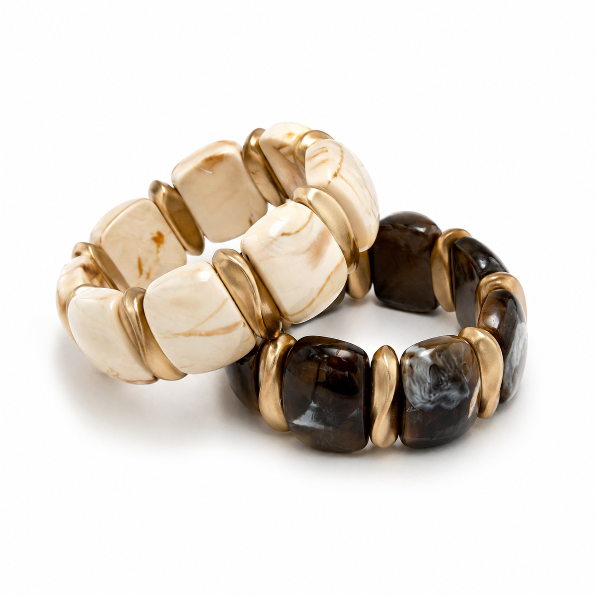 CONJUNTO PULSEIRAS ACRÍLICO