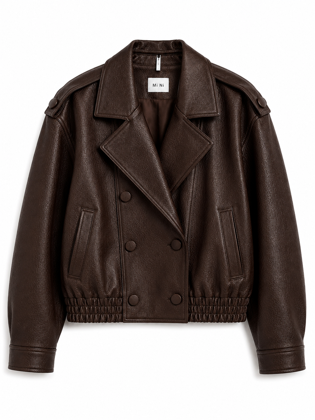 JAQUETA COURO SINTÉTICO OVERSIZED