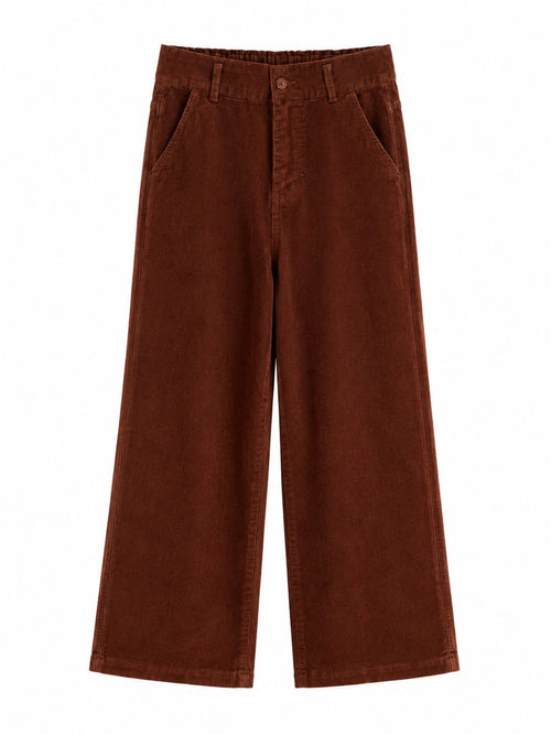 CALÇA VELUDO RETA OVERSIZED