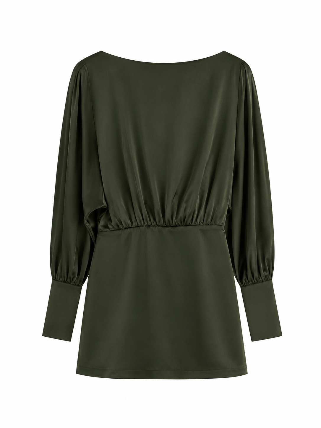 VESTIDO CETIM MANGA BUFANTE