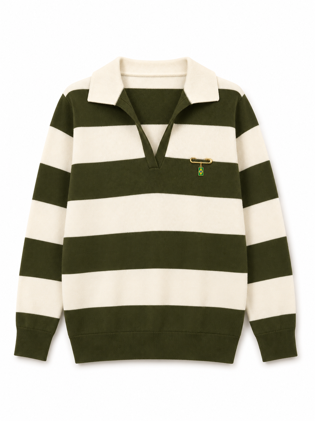 CAMISA POLO TRICOT COM BROCHE