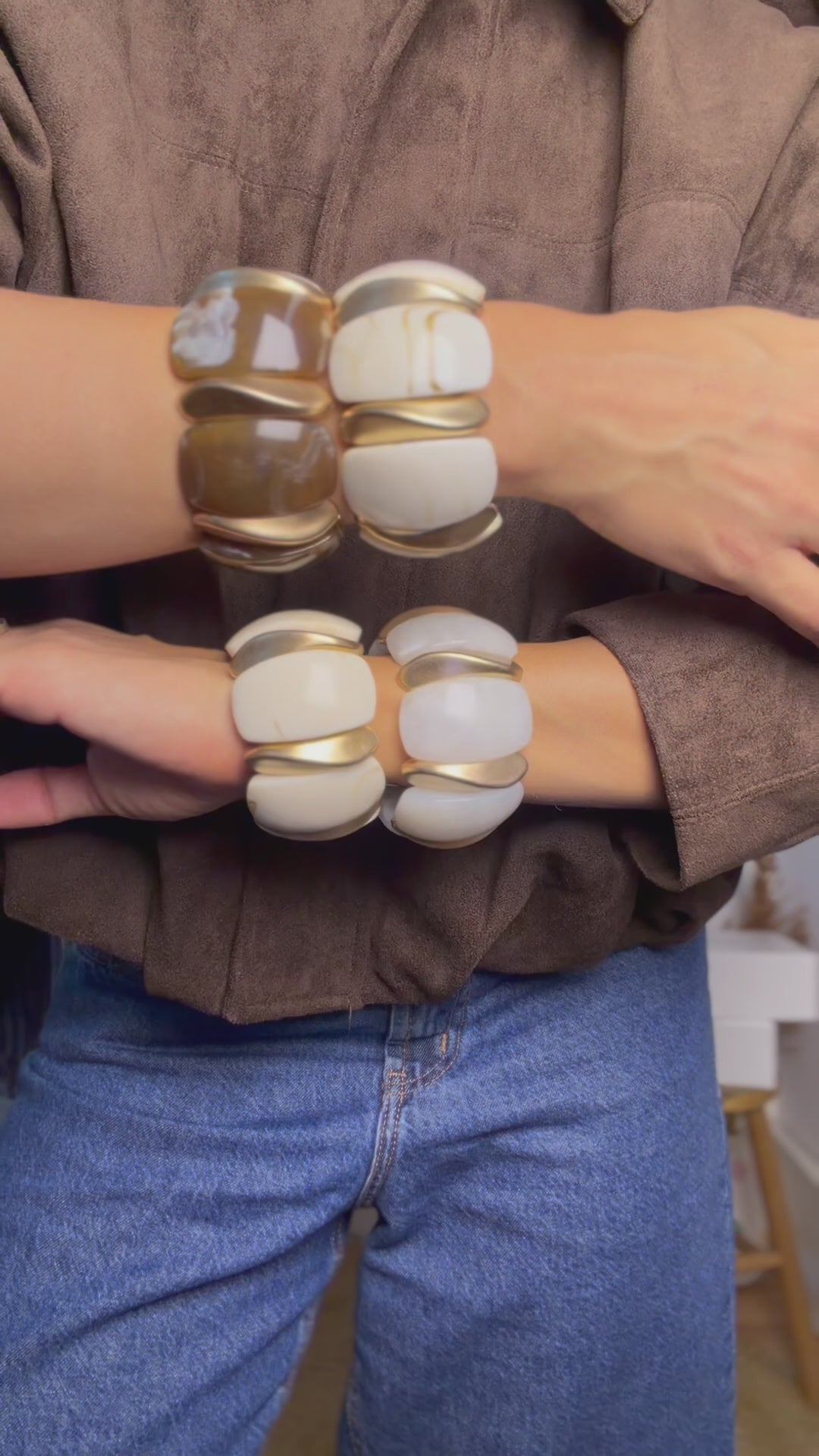 CONJUNTO PULSEIRAS ACRÍLICO
