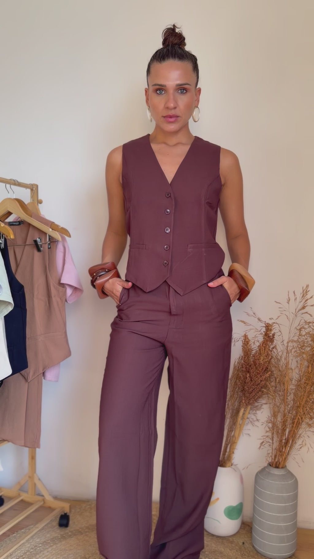 CONJUNTO ALFAIATARIA COLETE E CALÇA
